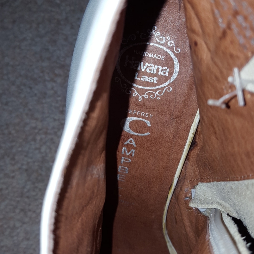 Women's shoes, Jeffery Campbell,  metal and leathe